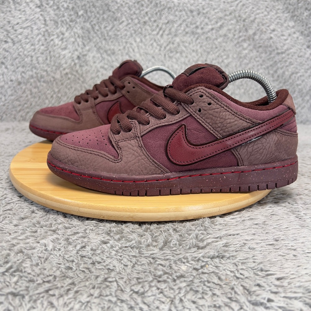 Nike SB Dunk Low City of Love Mens 6.5 Burgundy Crush Plum FN0619-600 Sneaker